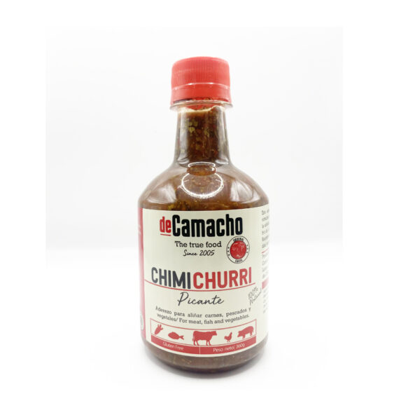 Chimichurri Picante 360g. 100%Natural Gluten Free Marinador de Carnes DeCamacho