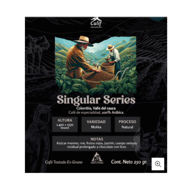 Cafe Calif Singular Series Mokka Natural 250gr En Grano - Image 2