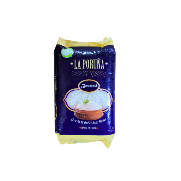 Arroz Basmati 1kl  100% Natural. La Poruña