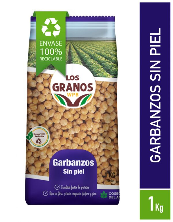 Garbanzos Sin Piel. 1kl Premium. Los Granos.