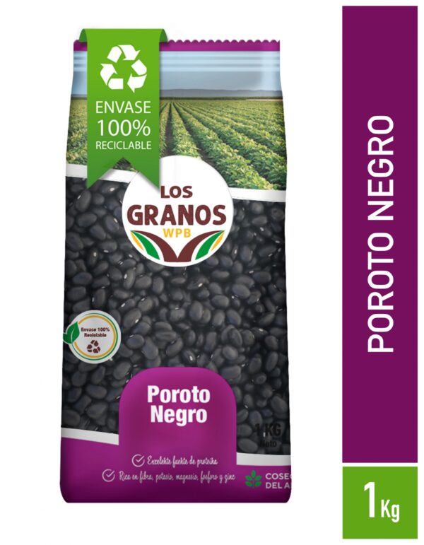 Poroto Negro 1kl. Premium. Los Granos.