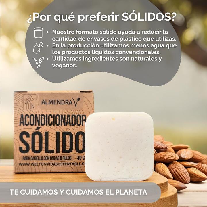 Acondicionador Solido de Almendra 40 grs. Weltun - Imagen 2
