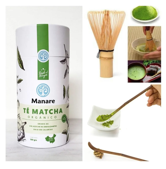 Pack Té Matcha + Batidor + Cuchara Manaré – Agro Newen